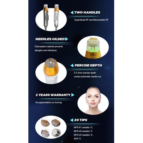 Омоложение кожи машины удаления растяжек Микронедле РФ частичное