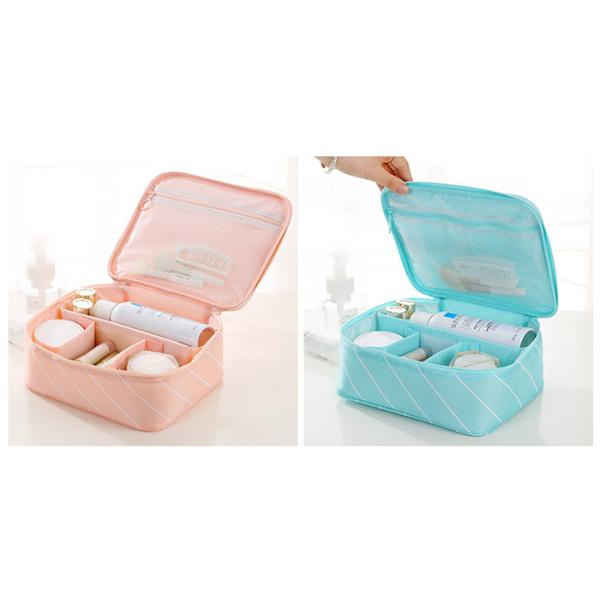 Easy Carry Travel Organizer Bag With PVC Transparent Waterproof Mesh Surface