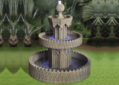 34 Inch Courtyard  Three Tiered Water Fountain