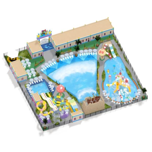 6000㎡ Professional Water Park Custom Design and Construction Plan for Commercial Aqua Park Resort All Ages