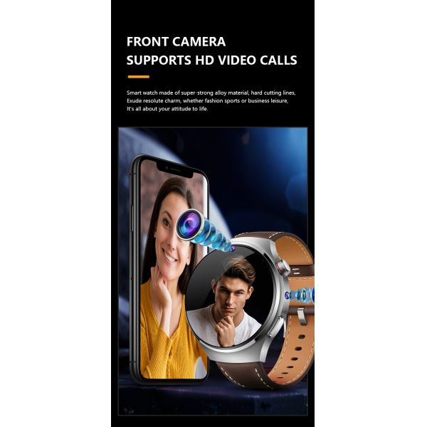 Eraysun 4G Smartwatch GPS NFC Amoled Screen Dual Camera Video Call Play Store Google Apps IP67 2+16GB Android B14 Smart Watches