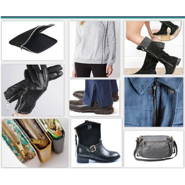 Long Metal 8# Golden Big Teeth Zipper Close End White Tape For Garment / Textile