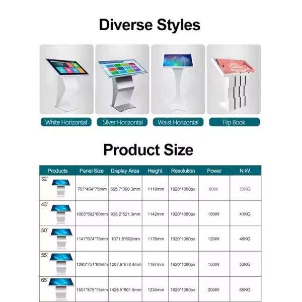 CH All-in-One Machine LCD Capacitive Touch Screen Kiosk Display Queue Management System Interactive Boards