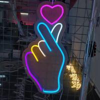 12V Gesture Neon Led Signs Uv Resistant Finger Love No Fragile Ac240v Cuttable