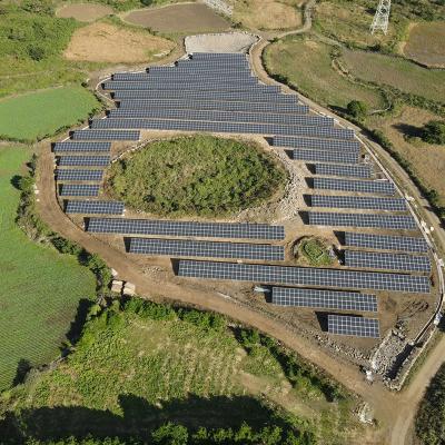 Concrete Foundation Corrosion Resistant Ground Solar Panel Mounting Bracket For Tilt Angle Adjusting