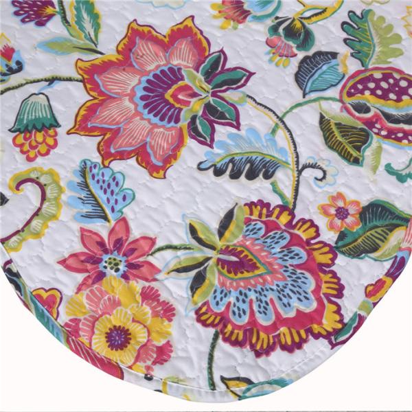Big Cockscomb Flower Quilted Bed Covers , Full Size Bed Quilt Sets With ISO9001 Certification