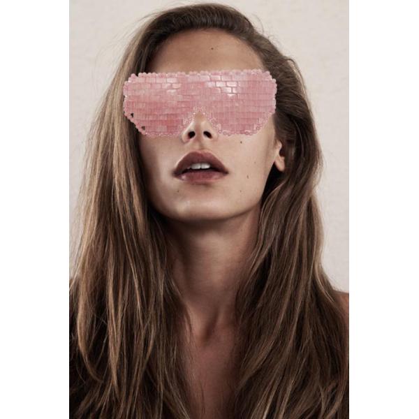 Rose Quartz Eye Mask Natural Remedy for Better Sleep and Relief of Eye Fatigue