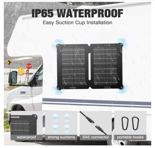 Поддержка портативного солнечного зарядного устройства Trickle Power 12V 25W для различных применений