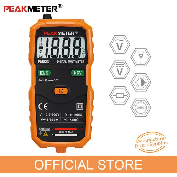 Durable Handheld Digital Multimeter NCV Frequency Backlight Temperature Transistor
