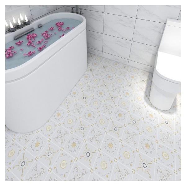 Removable PVC Flooring Sticker 10m-50m Bathroom Floor Tile Stickers