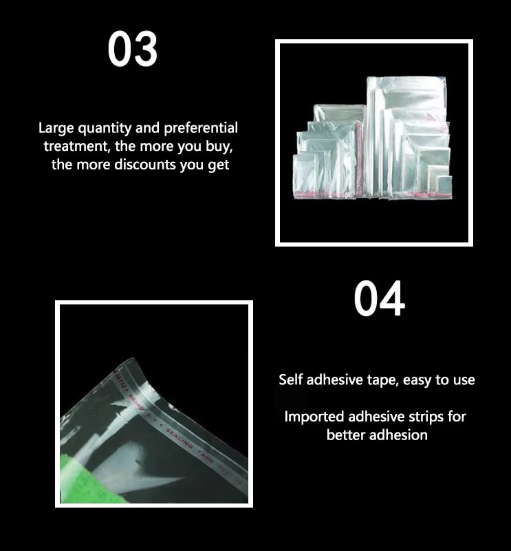 Wholesale Customized Opp Plastic Self Adhesive Sealing Transparent Poly Bread Cookie Packing Bag