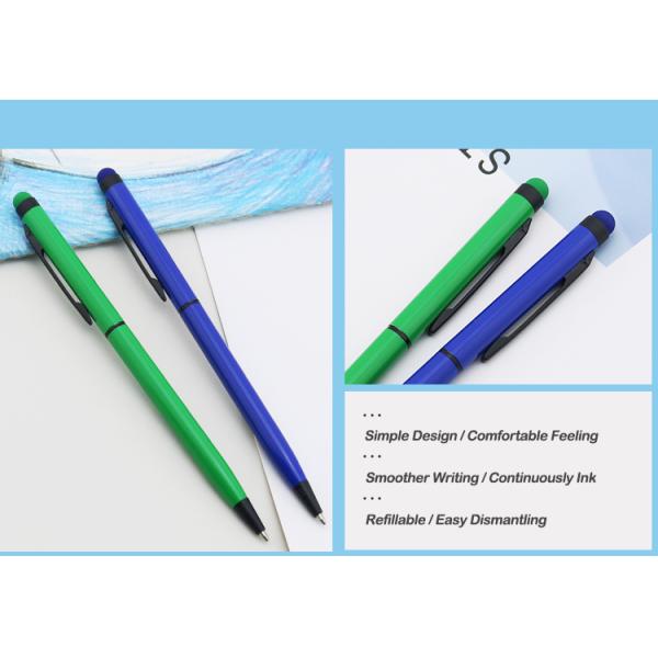 Colorful Metal Ballpoint Pen Touch Screen Twist Stylus Ball Pen For Office Business