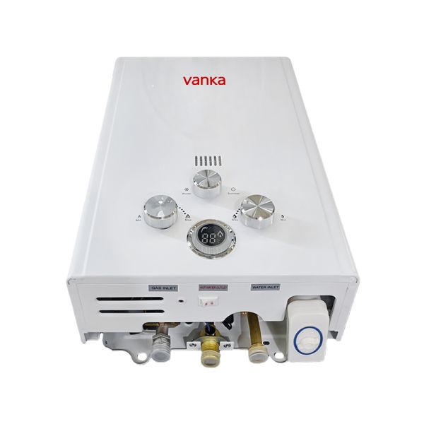 Portable Outdoor Flued Instant Gas Water Heater for Camping & RV Use - Wall-Mounted Shower System