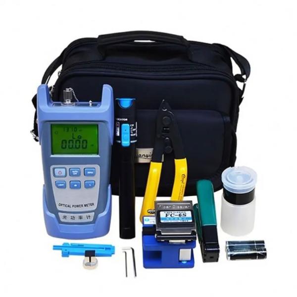 12pcs FTTH Fiber Optic Tools Kit Stainless Steel Material Multifunctional