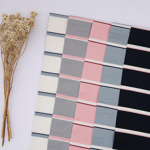 Противоморщинистый простой удобный и гладкий полосатый вязаный ткань для повседневного ношения