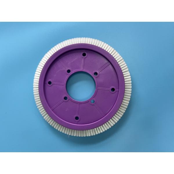 8 Holes Brush Wheel Stenter Machine Parts with Purple Plastic Body White Nylon Hair