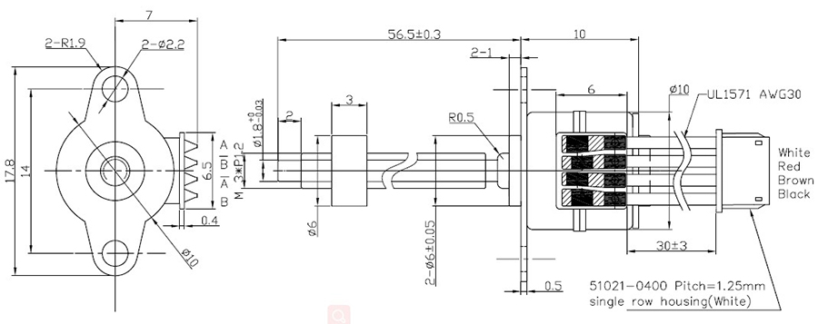 18 градусов шагают мотор 10mm DC угла 5V микро- Stepper мотор линейного винта 2 участков Stepper