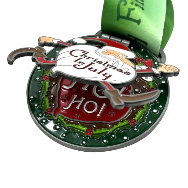 Июльские рождественские медали за бег в марафон Премия финишера марафона Медаль Flip Top