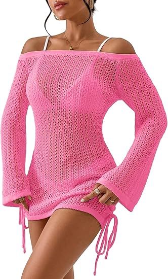 Swimwear Cover Up Fashion Beach Hand Crochet Shawl Capelet Skirt Knitted Texture One-Piece Short Hand Crochet Shawl Swimsuit Cover Ups Fashion Accessories