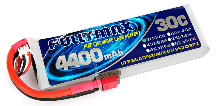 Блоки батарей 30C 4400mAh 2S 7.4V FULLYMAX Li-po со штепсельной вилкой t для самолета Heli тележки шлюпки автомобиля RC