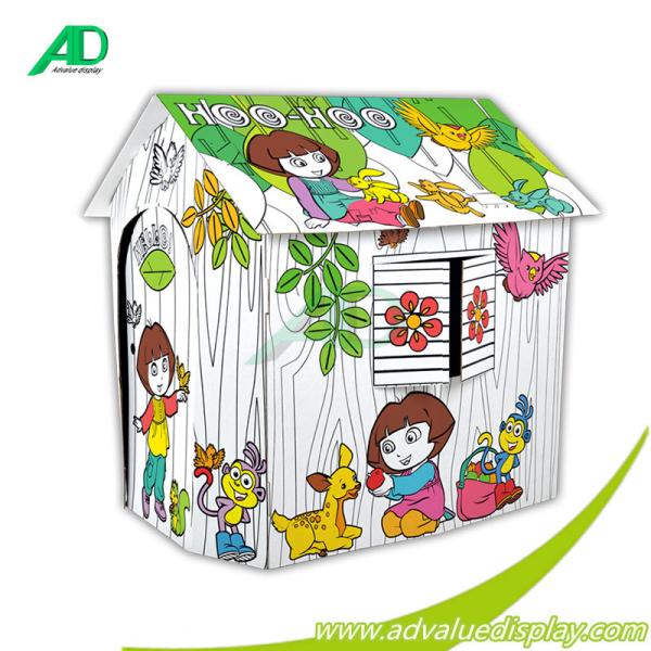 Durable Foldable Cardboard Playhouse Eco Friendly For Kids Imaginative Play