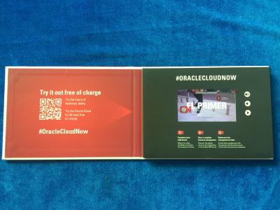 Custom Cardboard Lcd Video Greeting Card 4.3 Inch Hard Cover
