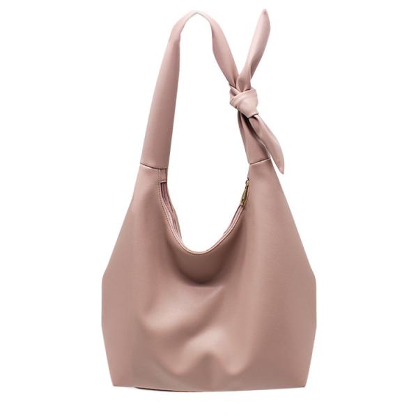 Pink PU Shoulder Bag 41cm 31cm Knotted Chain With Two Strap