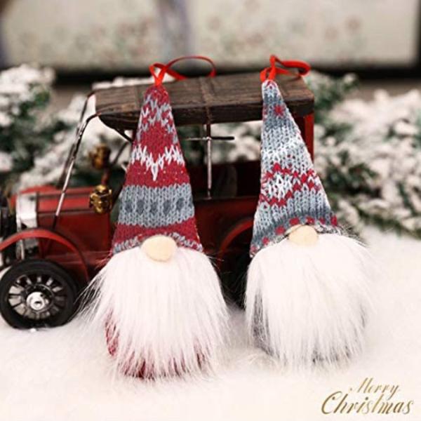 Handmade Halloween Christmas Ornaments Plush Gnomes For Xmas Tree