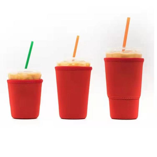 Factory price reusable  Anti-hot Neoprene cup  Sleeves Tumbler cup bottle holder RTS solid cup sleeve bottle cover holder