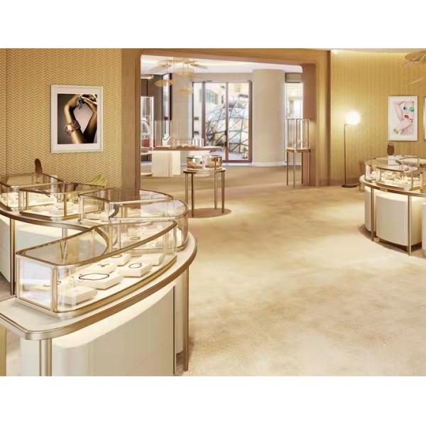 Витрина дисплея украшений магазина модной одежды изогнула шкаф дисплея ювелирных изделий формы