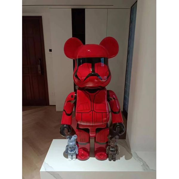 Model Doll Custom Electroplated Resin Craft bearbrick Fiberglass Sculpture Bear Brick Statue Violence Bear 400% Resin Bear