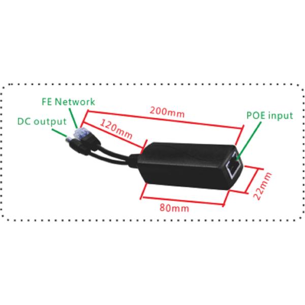 Выход Splitter 10/100Mbps IEEE802.3af/at 24VDC 1A силы PoE