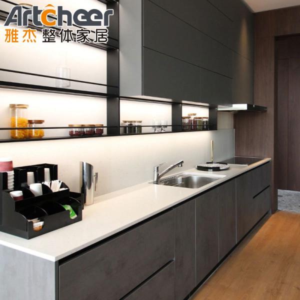 Aluminium Carcase Kitchen Cabinets with Modern Design and Wall Mount Cupboard Shelf