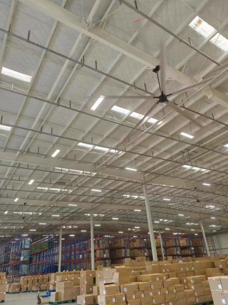 2mm 厚さ 刃 7.3m 直径 HVLS 配送センター用の天井扇風機