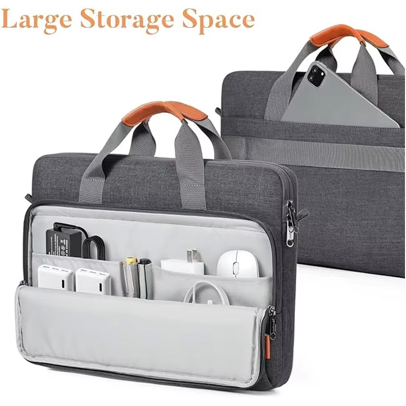 Laptop Computer PC Shoulder Bag Carrying Case Water-Repellent Fabric Briefcase Toploader OEM ODM Wholesale OEM/ODM/Private Label