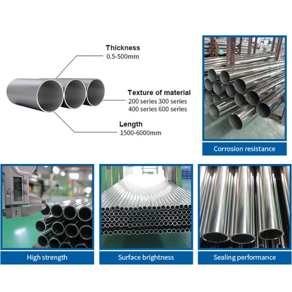 SS304 A270 A554 Seamless Stainless Steel Pipe Tube Round SS Pipe