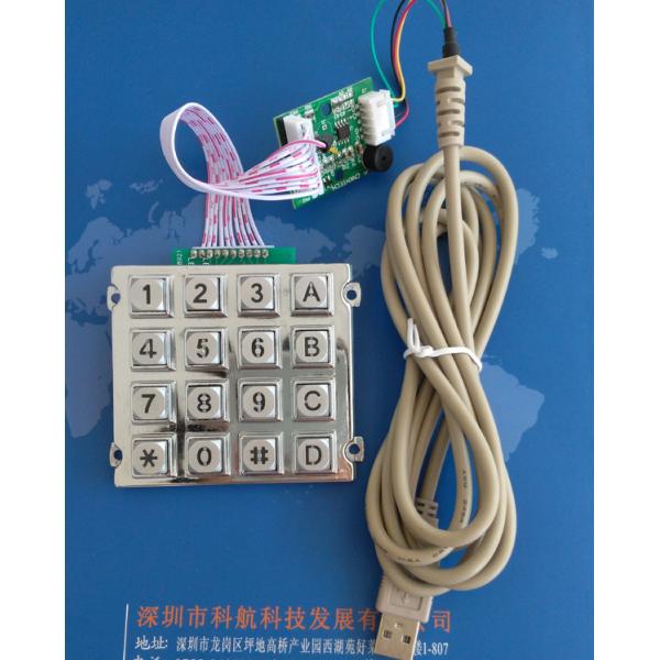 16 освещенная контржурным светом ключами кнопочная панель доступа доказательства вандала, числовая клавиатура металла