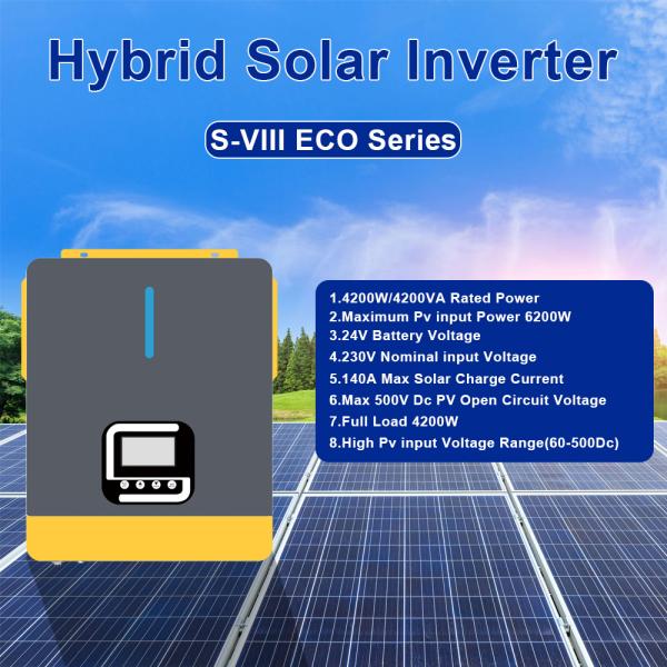 4200w 24v Hybrid Solar Inverter Off Grid On Grid Solar Inverter With Mppt