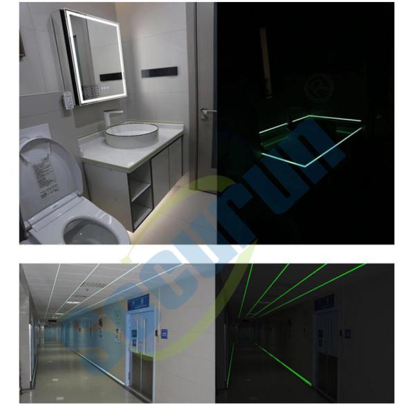 Custom Photoluminescent Strip Yellow Anti Slip Stair Nosing