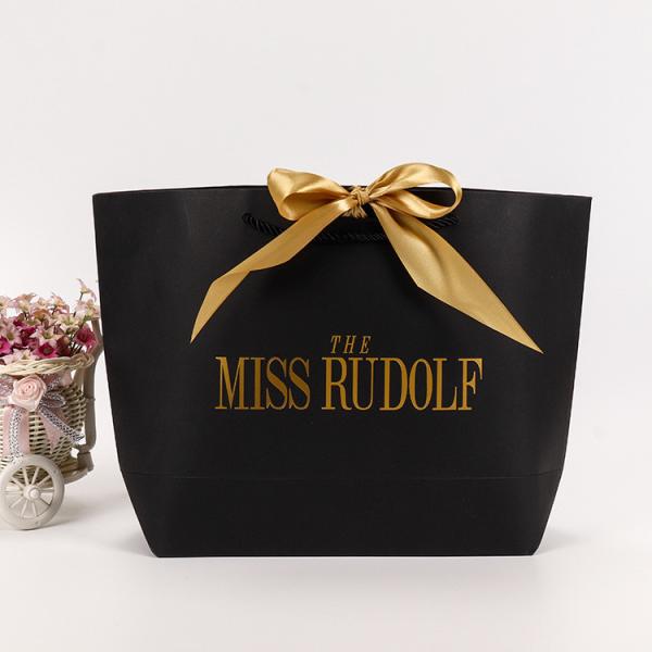 Creatrust Art  China Washable Brown Black Logo White Handle Bread Yiwu Mini Candy Kraft Paper Bag With Ribbon