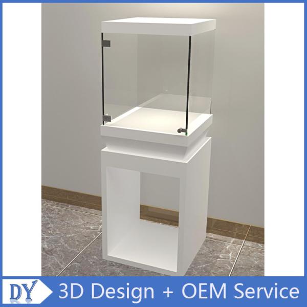 Manufacturer wholesale custom made white color glass display cases for museums