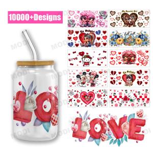 Dia dos Namorados 16oz Impressão personalizada Popular UV DTF envoltórios UV DTF