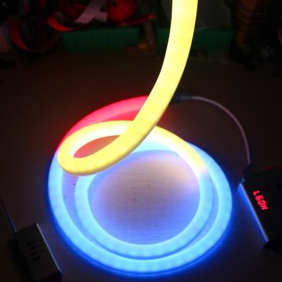 Amazing round 360 degree led neon flexible digital dmx neon strip light dmx pixel neon rope