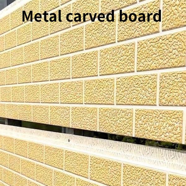 Hotel Design Style Metal Carving Board Exterior Insulation Decoration Integrated Board Polyurethane Foam Sandwich Board