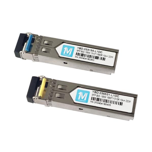 155M BIDI LC Interface 100km 1490nm/1550nm DDM WDM Simplex Optical Module Transceiver SFP Module Connectivity Solutions