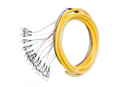 Trança da fibra do SC 12core do UPC APC FC com polonês do cabo da manutenção programada milímetro