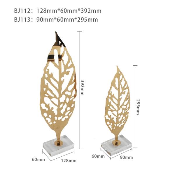 Home Stainless Steel Gold Leaf Sculpture Arts And Crafts