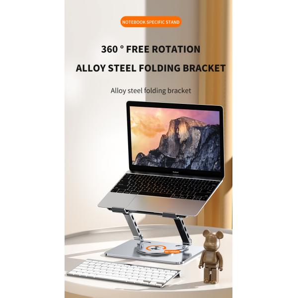 Alloy Steel Adjustable 360 Portable Laptop Stand Flexibility Rotation Popular Indoor Use Apple iPhone Desk Foldable Height