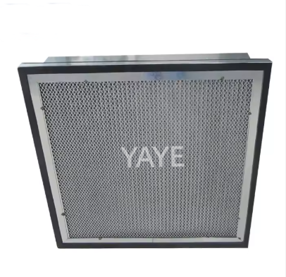 Aluminium Frame H13 Deep Pleat HEPA Filter Glass Fiber  For Industry