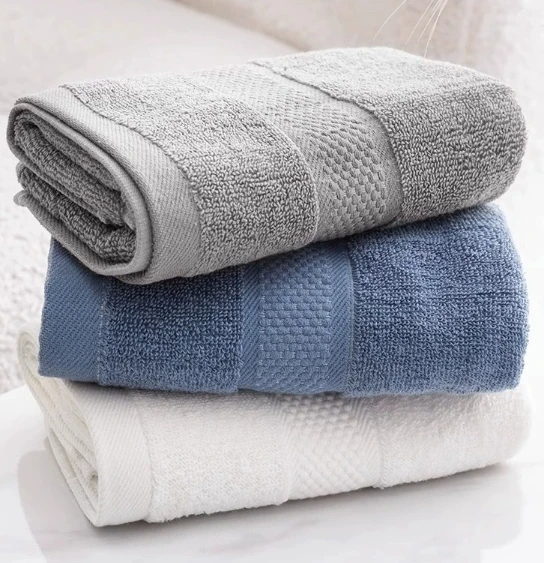 Custom White Bath Towel Set 70*140cm 100% Cotton Hotel Towel for Luxury Home Bathroom